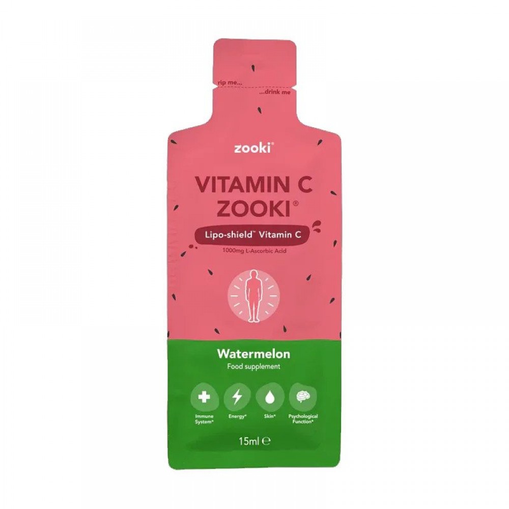 Zooki® Watermelon Flavour Liposomal Vitamin C Zooki™ | YourZooki | 14 (1000mg) Sachets (14 Days)