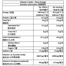 Zooki® Citrus Orange Liposomal Vitamin C Zooki™ (1000mg) Sachets (14 Days)